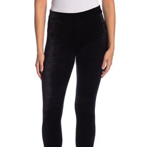 Theory black velvet leggings
